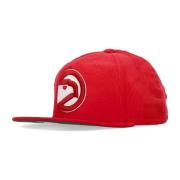 Atlanta Hawks Velvet Platte Klep Pet Mitchell & Ness , Red , Heren