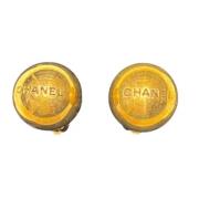 Pre-owned Rose Gold earrings Chanel Vintage , Yellow , Dames