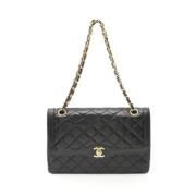 Pre-owned Leather shoulder-bags Chanel Vintage , Black , Dames