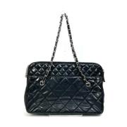 Pre-owned Leather chanel-bags Chanel Vintage , Black , Dames