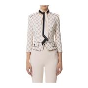 Stijlvolle Jurk Collectie Elisabetta Franchi , White , Dames