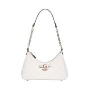 Elegante Handtas met Gouden Details Guess , Beige , Dames