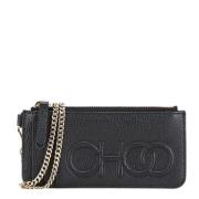 Pre-owned Leather wallets Jimmy Choo Pre-owned , Black , Dames