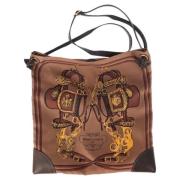 Pre-owned Silk shoulder-bags Hermès Vintage , Brown , Dames