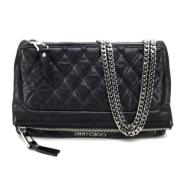 Pre-owned Leather shoulder-bags Jimmy Choo Pre-owned , Black , Dames