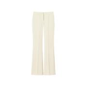 Flare Crêpe Broek Vanille Twinset , Beige , Dames