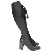 Pre-owned Leather boots Chloé Pre-owned , Black , Dames