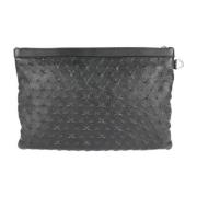 Pre-owned Leather clutches Jimmy Choo Pre-owned , Black , Dames