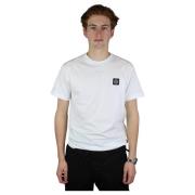 Borstlogo T-shirt Wit Stone Island , White , Heren