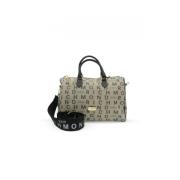 Beige en zwarte leren handtas John Richmond , Beige , Dames