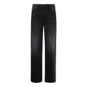 Hoge Taille Palazzo Jeans Mother , Black , Dames