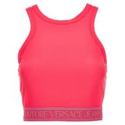 Fuchsia Top voor Vrouwen Versace Jeans Couture , Pink , Dames