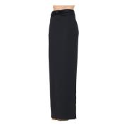 Zwarte Lange Elegante Rok Elisabetta Franchi , Black , Dames