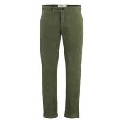 Corduroy Chino Broek met Zakken Department Five , Green , Heren