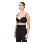 Zwarte Elegante Bustier Top Elisabetta Franchi , Black , Dames