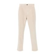 Slim Fit Beige Katoenen Broek Incotex , Beige , Heren