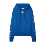 Casual Sweatshirt voor dagelijks gebruik Off White , Blue , Heren