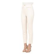 Elegante Witte Broek Lente Zomer Elisabetta Franchi , White , Dames