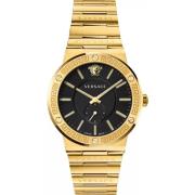 Herenhorloge Vevi00821 Greca Logo Zwart Goud Roestvrij Staal Versace ,...