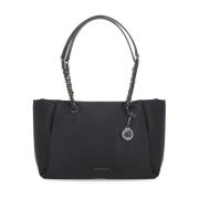 Zwarte Shoppingtas met Kettinghandvatten Michael Kors , Black , Dames