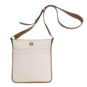 Pre-owned Leather shoulder-bags Loewe Pre-owned , White , Dames