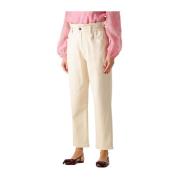 Elegante Ecru Pantalon voor Vrouwen Minus , Beige , Dames