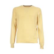 Slim Fit Wol Kasjmier Trui Gran Sasso , Yellow , Heren