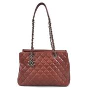 Pre-owned Leather chanel-bags Chanel Vintage , Red , Dames