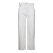 Casual Loszittende Spijkerbroek Agolde , White , Dames