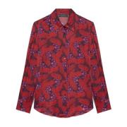 Bedrukte Overhemdblouse Elena Mirò , Red , Dames