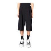 Zwarte Op Maat Gemaakte Wollen Shorts MM6 Maison Margiela , Black , He...