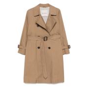 Lente Kamel Trench Coat Max Mara , Brown , Dames