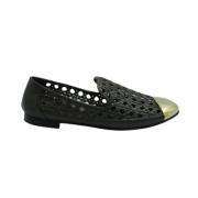 Pre-owned Leather flats Giuseppe Zanotti Pre-owned , Black , Dames