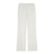 Crepe Stretch Flare Broek Motivi , White , Dames