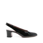 Zwarte Slingback Blokhak Schoenen Paris Texas , Black , Dames