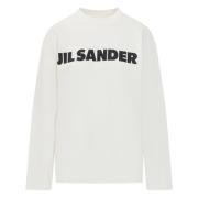 Casual Katoenen T-Shirt Jil Sander , White , Dames