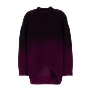 Oversize Druif Wolmix Sweater The Attico , Purple , Dames