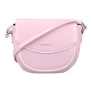 Roze Crossbody Flap Tas Marni , Pink , Dames