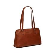 Santorini Bruine Leren Tas The Chesterfield Brand , Brown , Dames