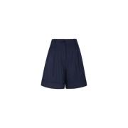 Sky Captain Light Solid Shorts Ganni , Blue , Dames