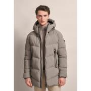 Donker Beige Winter Parka Comfortabel Stijlvol Bugatti , Beige , Heren