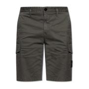 Shorts met logo Stone Island , Green , Heren