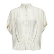 Blouse met verzamelde taille en vleermuismouwen Isabel Marant , Beige ...