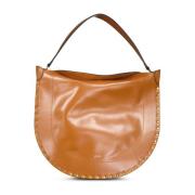 Stijlvolle leren hobo-tas met magneetsluiting Isabel Marant , Brown , ...