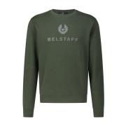 Logo Sweatshirt Casual Comfortable Versatile Belstaff , Green , Heren