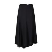 Zijden Hortensia Midi Rok Isabel Marant , Black , Dames