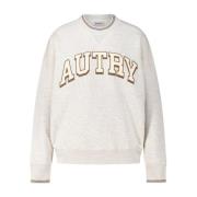 Logo Crewneck Sweater Autry , Gray , Dames