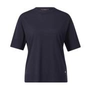 Klassiek Katoenen T-Shirt Windsor , Blue , Dames