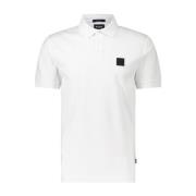 Glad Katoen Polo Shirt Parlay Hugo Boss , White , Heren