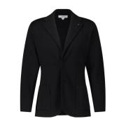 Klassieke Wollen Gebreide Blazer Lardini , Black , Heren